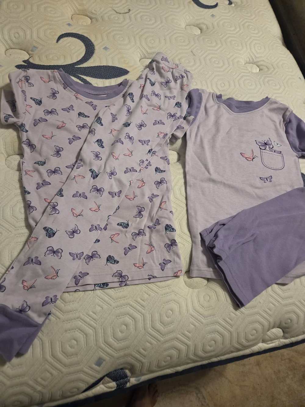Kirkland Signature Lavender and Purple Butterfly Pajama Set
